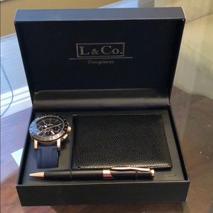 Men watch and wallet gift set